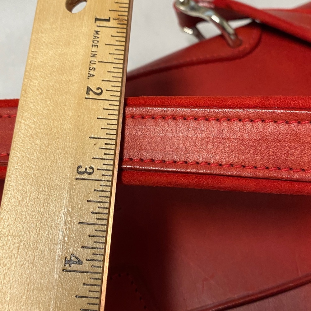 NWOT Dooney & Bourke ALTO RED Leather Messenger 15” x 10” x 4” Made in Italy🇮🇹 - Picture 16 of 16